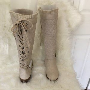 COPY - Quilt pattern lace up boots